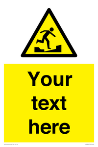 Custom warning uneven surface